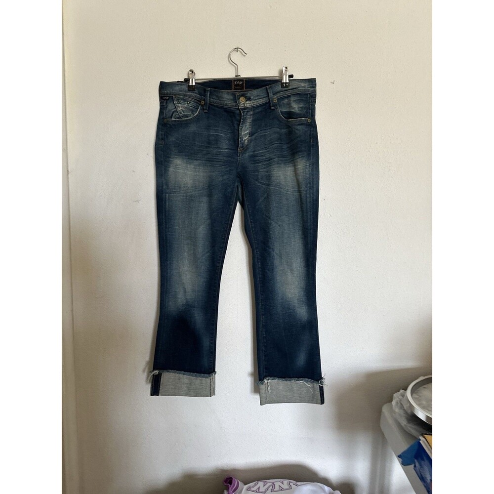 Citizens of Humanity Jeans Womens Straight Leg Blue Cuffed 34x26L